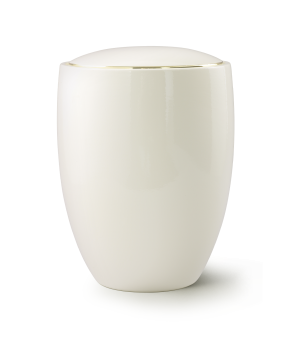 Baltos spalvos keramikinė urna